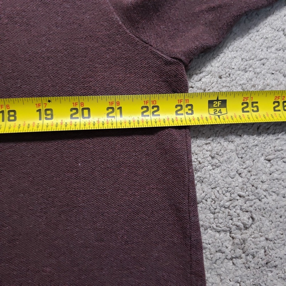 Lacoste Mens Size 7 XXL Brown Solid Long Sleeve Knit Polo Crocodile Logo Preppy - Picture 7 of 10